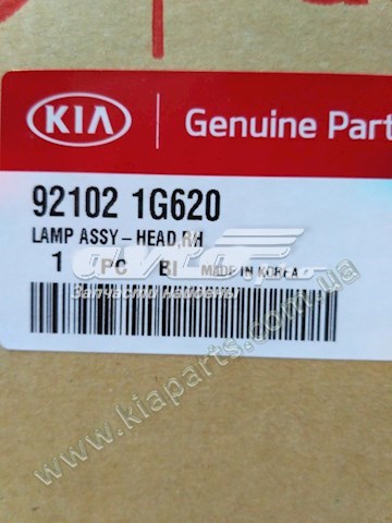 Фара комбінована, передня 921021G620 HYUNDAI