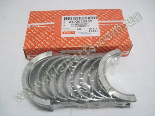 Вкладиші коленвала, шатунні, комплект, 1-й ремонт (+0,25) 93742708 BIG TORQUE