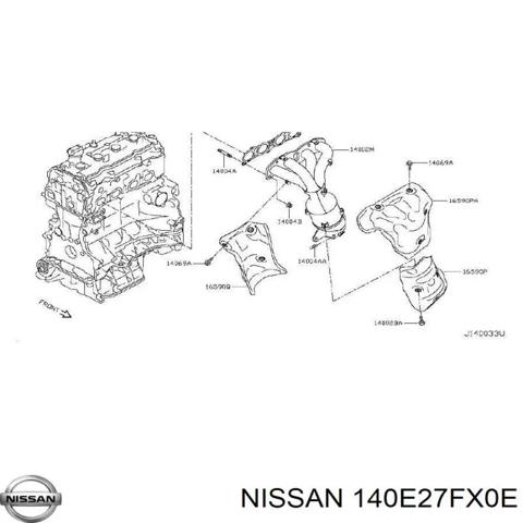 Система випуску газів двигуна 140E27FX0E NISSAN