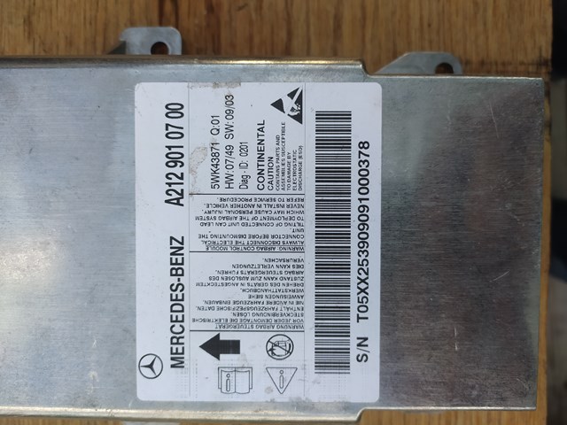 Модуль-процесор керування подушки безпеки A2129010700 MERCEDES