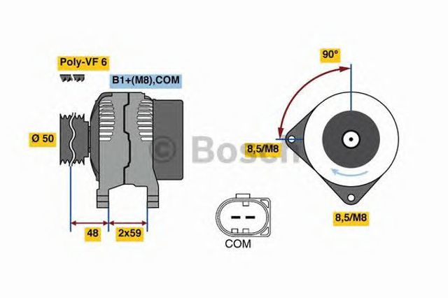 Генератор автомобільний 0986081340 BOSCH