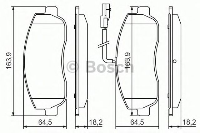 Тормозні колодки 0986494498 BOSCH