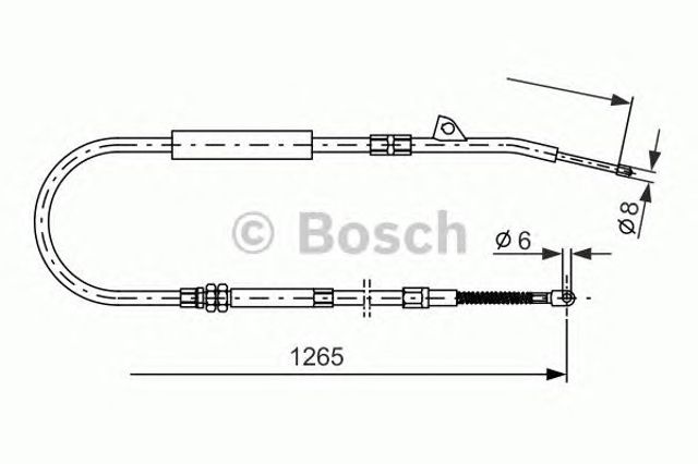 Трос стоянкового гальма задній лівий 1987477533 BOSCH