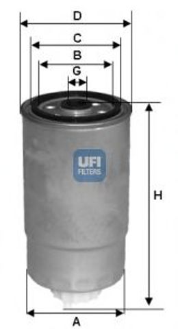 Фільтр паливний 2435100 UFI