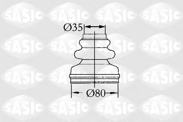 Пильник ШРУСа внутрішній, передній піввісі 2873813 SASIC