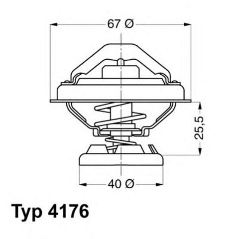 Авто термостат 417680D WAHLER