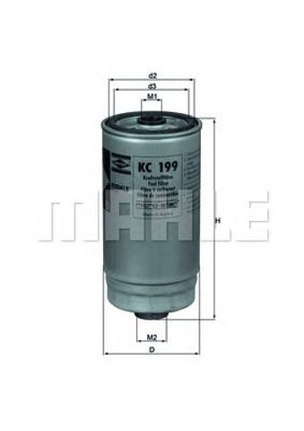 Фільтр палива KC199 MAHLE