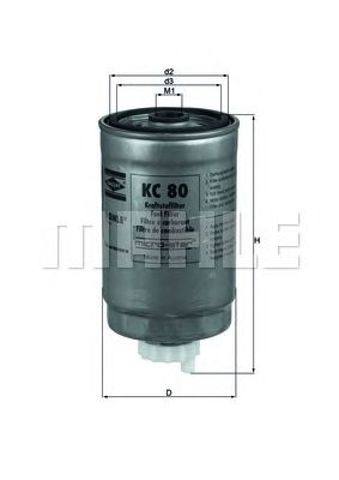 Фільтр палива KC80 MAHLE