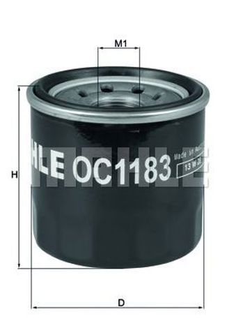 Фільтр масляний OC1183 MAHLE