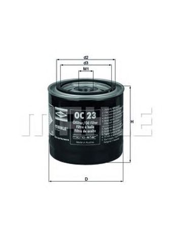 Фільтр масляний ДВЗ OC23 MAHLE
