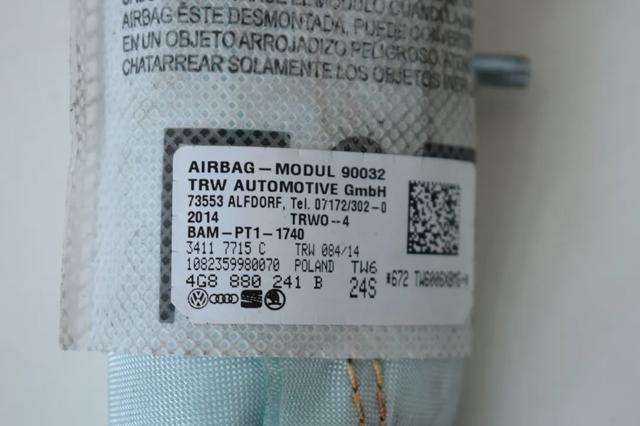 Подушка безпеки AIRBAG спинки сидіння, лівого 4G8880241B VAG