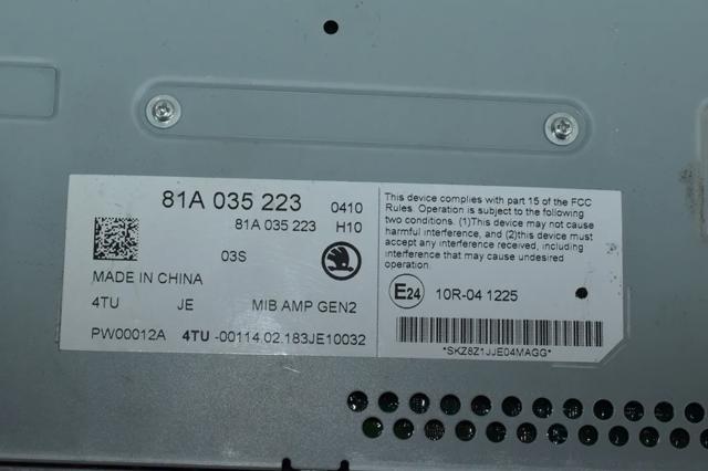 Підсилювач звуку аудіосистеми 81A035223 VAG