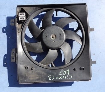 Вентилятор радиатора комплект 7 лопастей 2 пина с диффузором citroen 1.4hdi 9682902080