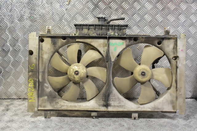 Вентилятор радиатора комплект 2 секции 5 лопастей+7 лопастей с диффузором mazda 2.0di LF1915025
