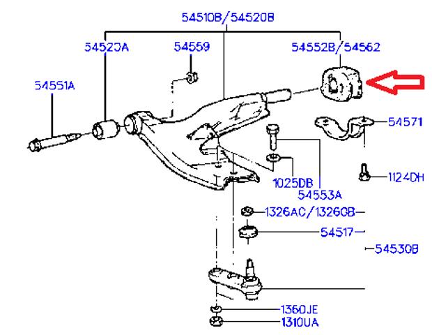 Сайлентблок переднього нижнього важеля H352563 HETIAN