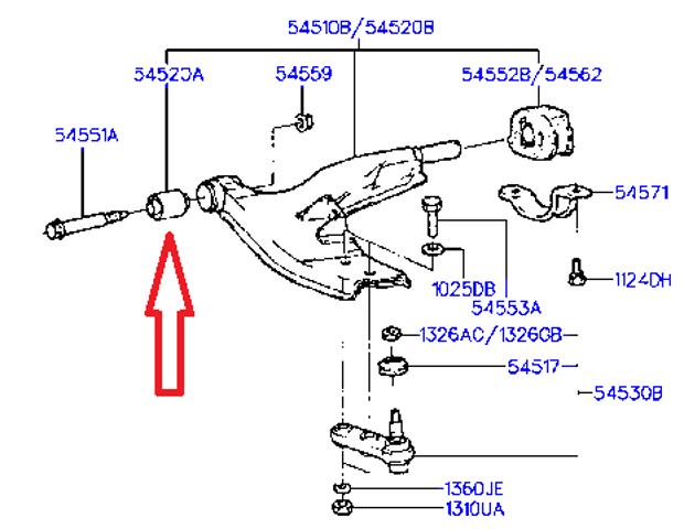 Сайлентблок нижнього важеля передньої підвіски H432027 HETIAN
