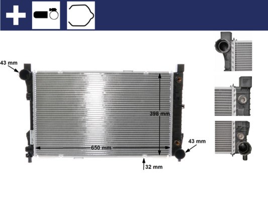 Радіатор охолодження двигуна CR387000S MAHLE