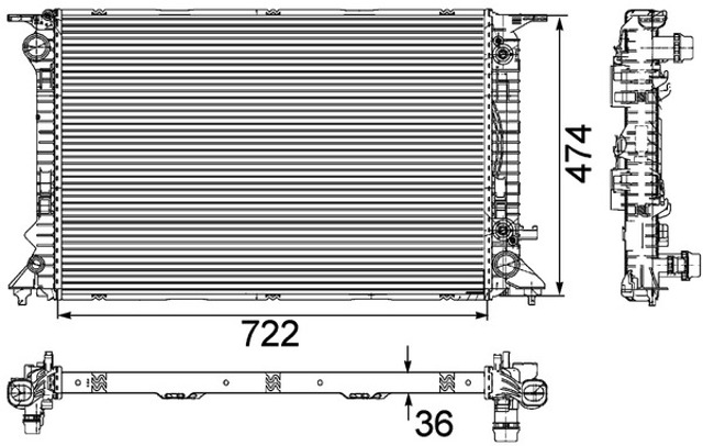 Радіатор водяний CR912000P MAHLE