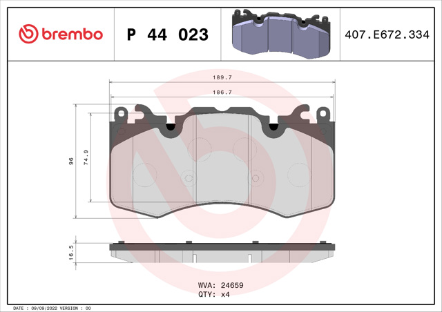 Дискові гальма P44023 BREMBO