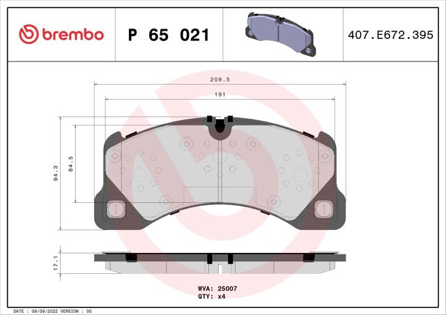 Дискові гальма P65021 BREMBO