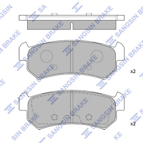 Комплект задніх колодок SP1160 HI-Q