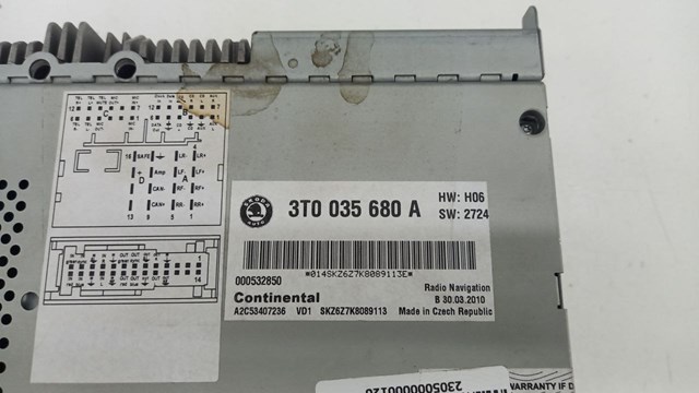 Дисплей бортового комп'ютера 3T0035680A VAG