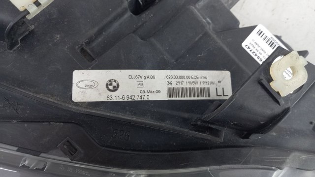 Основна фара в зборі ліва 63116942747 BMW