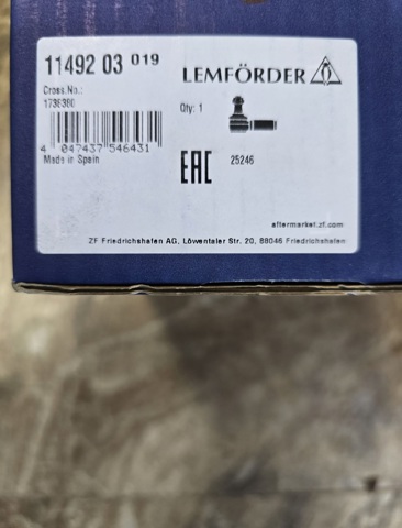 Зовнішній наконечник рульової тяги 11492 LEMFORDER