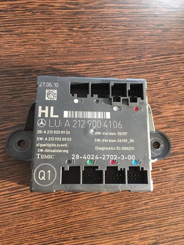 Блок комфорту задніх дверей A2129004106 MERCEDES