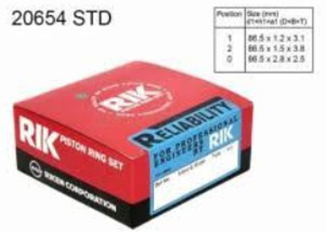 Поршні і шатуни 20654STD RIKEN