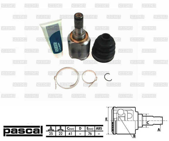 ШРУС внутрішній, передній G70302PC PASCAL