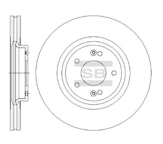 Диск переднього гальма SD1075 SANGSIN