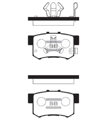 Задні колодки SP2116 SANGSIN