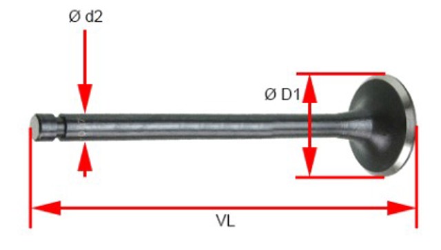 Клапан впускний ZA280 ROCKY