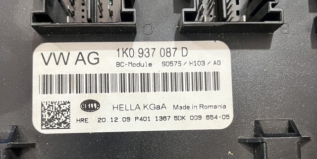 Блок управління бортової мережі 1K0937087D VAG