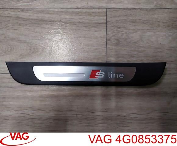 Накладка дверного порога внутрішня, задня ліва 4G0853375 VAG
