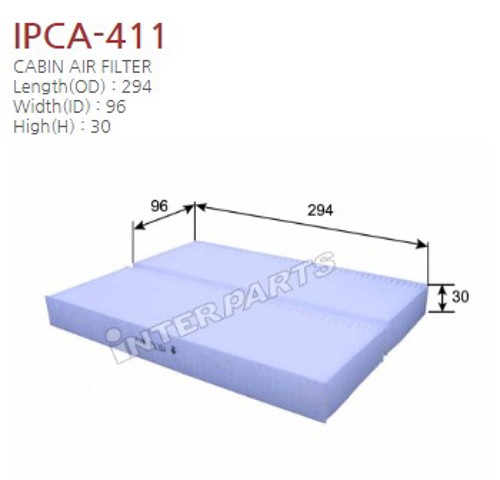 Фільтр, повітря у внутрішній простір IPCA411 INTERPARTS