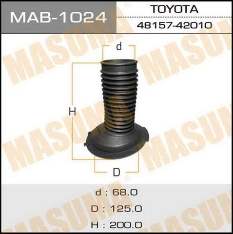 Чохол амортизатора переднього MAB1024 MASUMA