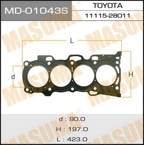 Прокладка під головку MD01043S MASUMA
