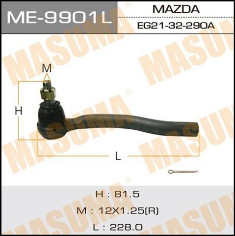 Наконечник рульової тяги, зовнішній ME9901L MASUMA