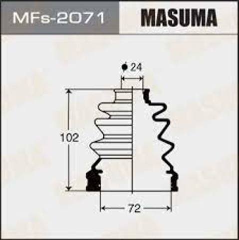Пильник ШРКШ внутрішній, передній півосі MFS2071 MASUMA