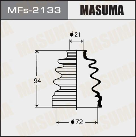 Пильник гранати внутрішній, передній півосі MFS2133 MASUMA