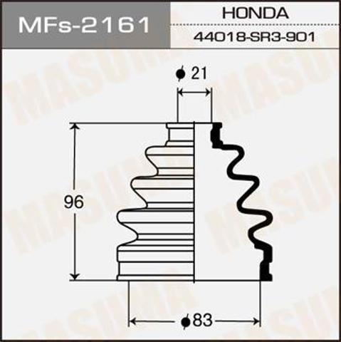 Пильник ШРУСа зовнішній, передній піввісі MFS2161 MASUMA