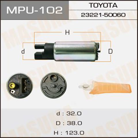 Паливний насос електричний, погружной MPU102 MASUMA