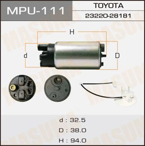 Паливний насос електричний, погружной MPU111 MASUMA