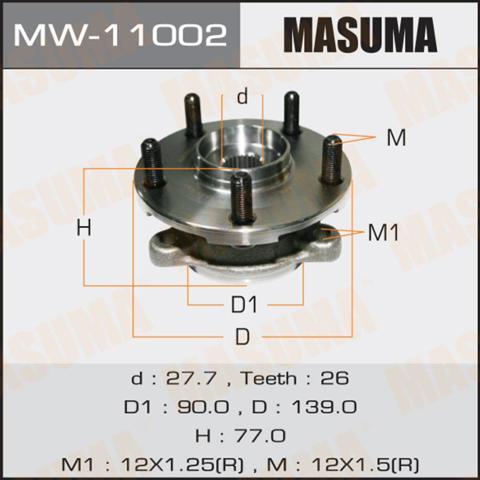 Маточина колеса передня MW11002 MASUMA