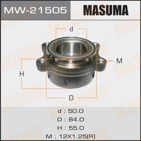 Підшипник маточини задньої MW21505 MASUMA