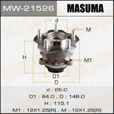 Маточина заднього колеса MW21526 MASUMA