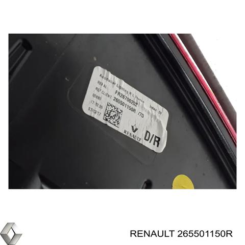 Ліхтар задній правий, зовнішній 265501150R RENAULT