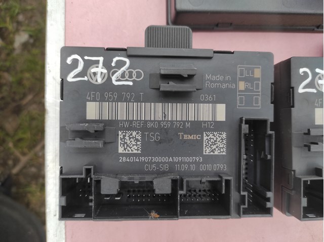 Блок комфорту передніх дверей 4F0959792T VAG